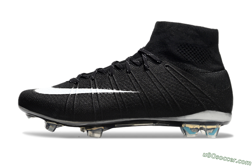 Nike Mercurial Superfly 4 CR7 FG Firm Ground Soccer Cleats - Black/White/Blue 2