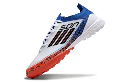 Adidas F50 Elite TF Artificial Turf Soccer Shoes - White/Black/Blue/Red