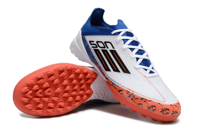 Adidas F50 Elite TF Artificial Turf Soccer Shoes - White/Black/Blue/Red