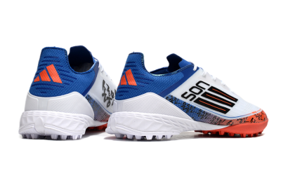 Adidas F50 Elite TF Artificial Turf Soccer Shoes - White/Black/Blue/Red
