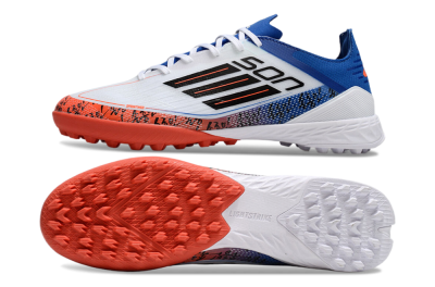 Adidas F50 Elite TF Artificial Turf Soccer Shoes - White/Black/Blue/Red