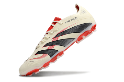 Adidas Predator 25+ Elite AG Artificial Grass Soccer Cleats - Beige/Red/Black