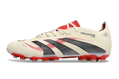 Adidas Predator 25+ Elite AG Artificial Grass Soccer Cleats - Beige/Red/Black