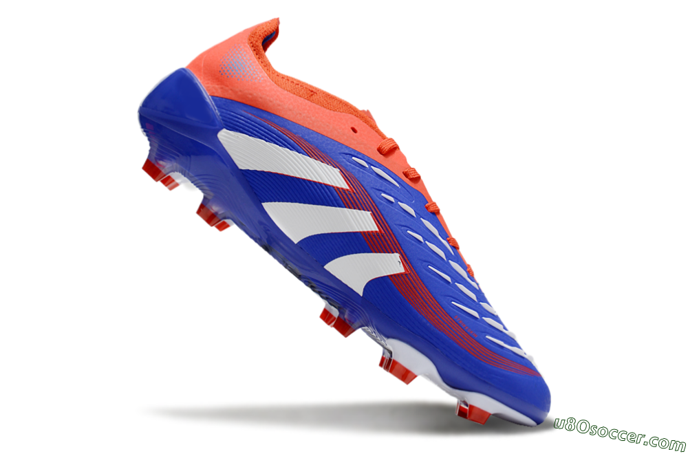 Adidas Predator 25 Elite FG Firm Ground Soccer Cleats - Blue/White/Red 4