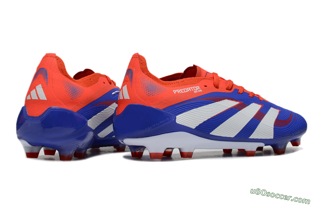 Adidas Predator 25 Elite FG Firm Ground Soccer Cleats - Blue/White/Red 6