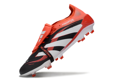 Adidas Predator Elite 25 Foldover Tongue FG Firm Ground Soccer Cleats - Black/White/Red