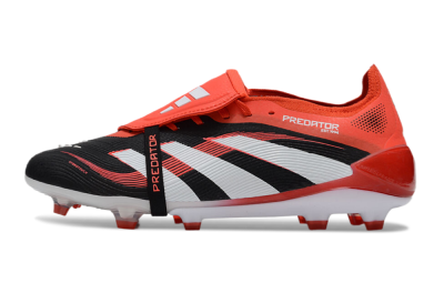 Adidas Predator Elite 25 Foldover Tongue FG Firm Ground Soccer Cleats - Black/White/Red