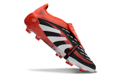 Adidas Predator Elite 25 Foldover Tongue FG Firm Ground Soccer Cleats - Black/White/Red