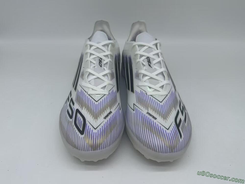 Adidas F50 Pro TF Artificial Turf Soccer Shoes - White/Black/Yellow