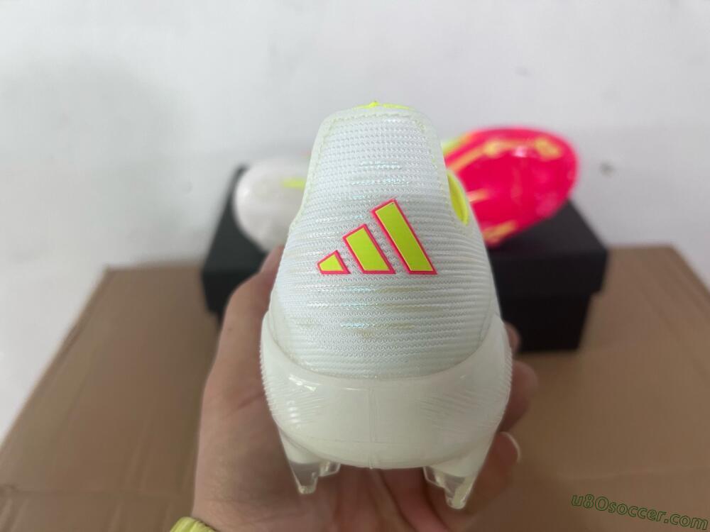 Adidas F50 Elite FG Firm Ground Soccer Cleats - White/Red/Yellow