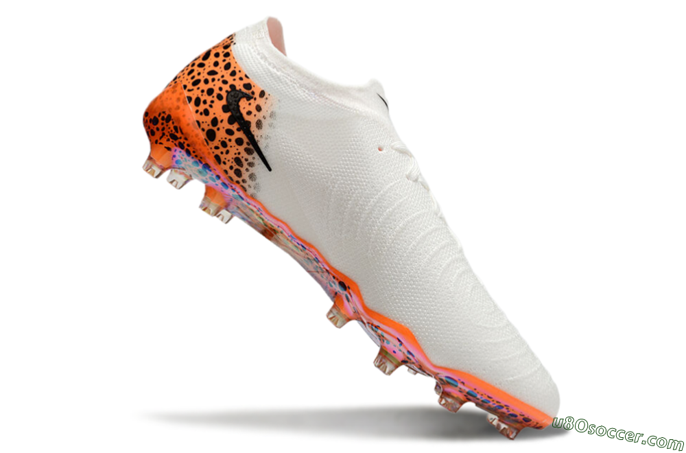 Nike Phantom Luna Elite AG Artificial Grass Soccer Cleats - White/Orange/Black 4