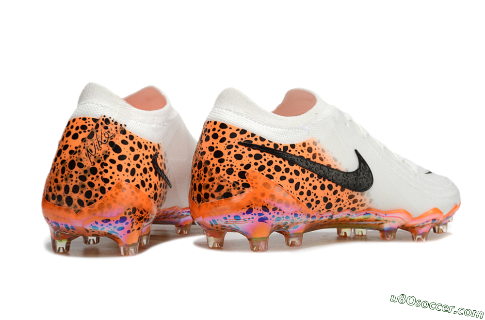 Nike Phantom Luna Elite AG Artificial Grass Soccer Cleats - White/Orange/Black 6