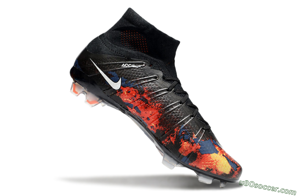Nike Mercurial Superfly 4 CR7 FG Firm Ground Soccer Cleats - Black/White/Red 4