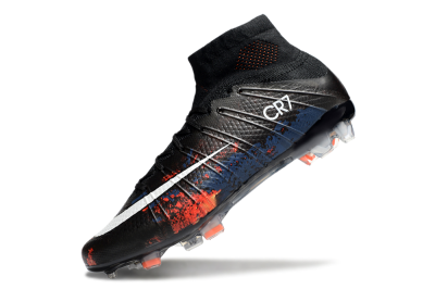 Nike Mercurial Superfly 4 CR7 FG Firm Ground Soccer Cleats - Black/White/Red