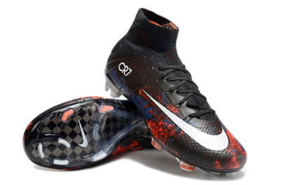 Nike Mercurial Superfly 4 CR7 FG Firm Ground Soccer Cleats - Black/White/Red