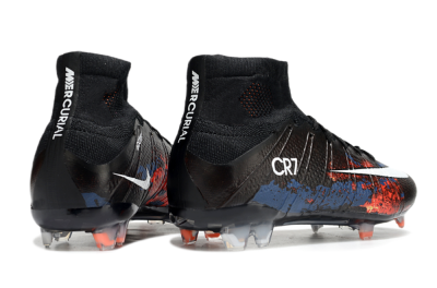 Nike Mercurial Superfly 4 CR7 FG Firm Ground Soccer Cleats - Black/White/Red