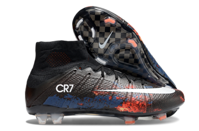 Nike Mercurial Superfly 4 CR7 FG Firm Ground Soccer Cleats - Black/White/Red