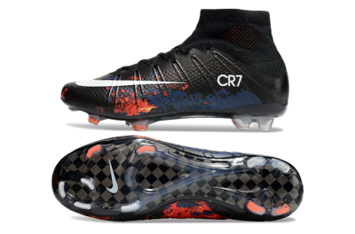 Nike Mercurial Superfly 4 CR7 FG Firm Ground Soccer Cleats - Black/White/Red