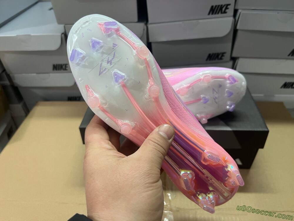 Adidas F50 Elite Laceless FG Firm Ground Soccer Cleats - White/Pink/Gold