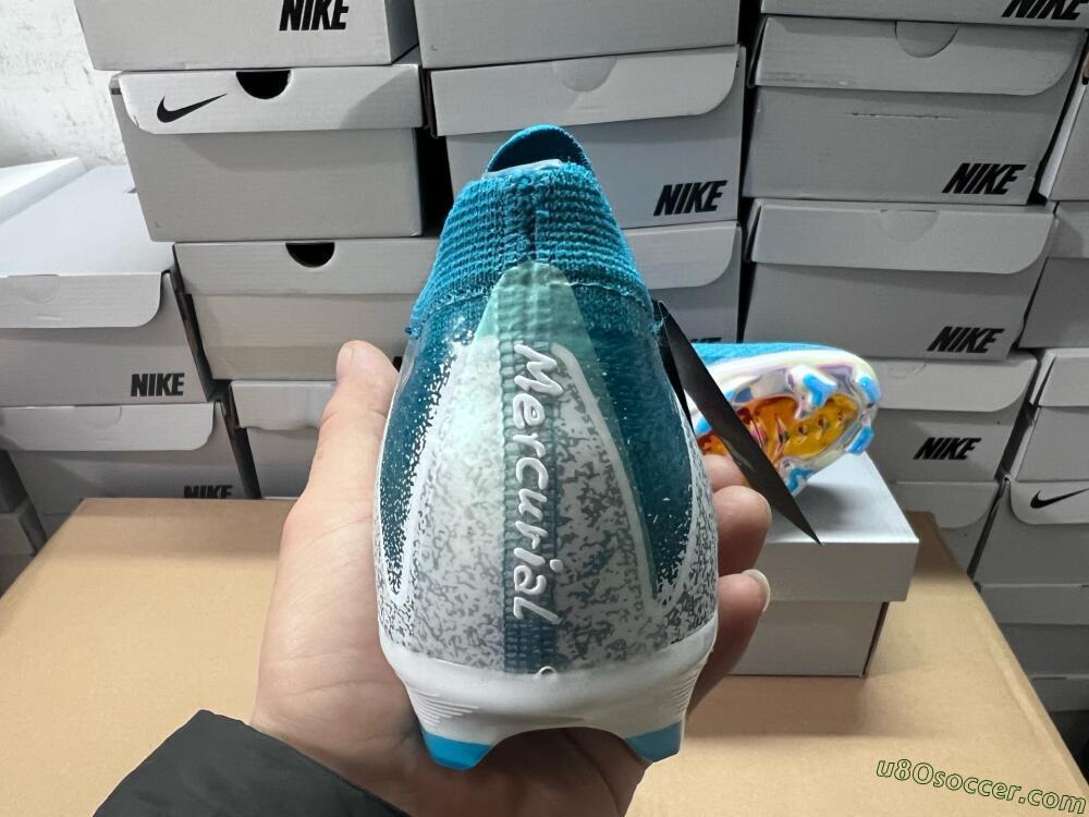 Nike Air Zoom Mercurial Vapor 16 Elite FG Firm Ground Soccer Cleats - Blue/White/Gold