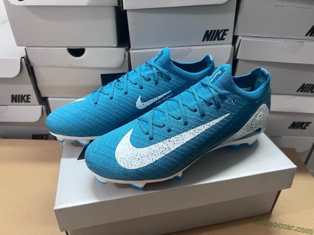 Nike Air Zoom Mercurial Vapor 16 Elite FG Firm Ground Soccer Cleats - Blue/White/Gold