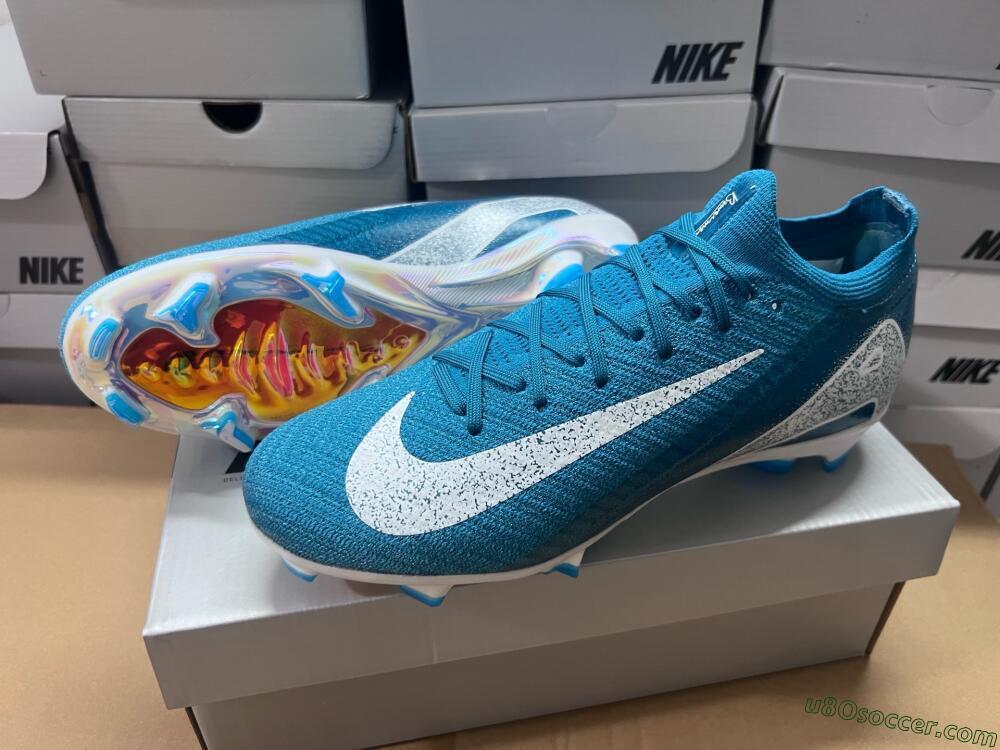 Nike Air Zoom Mercurial Vapor 16 Elite FG Firm Ground Soccer Cleats - Blue/White/Gold