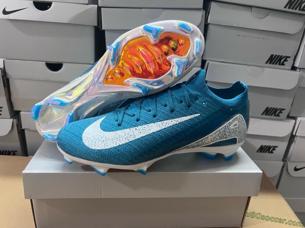 Nike Air Zoom Mercurial Vapor 16 Elite FG Firm Ground Soccer Cleats - Blue/White/Gold