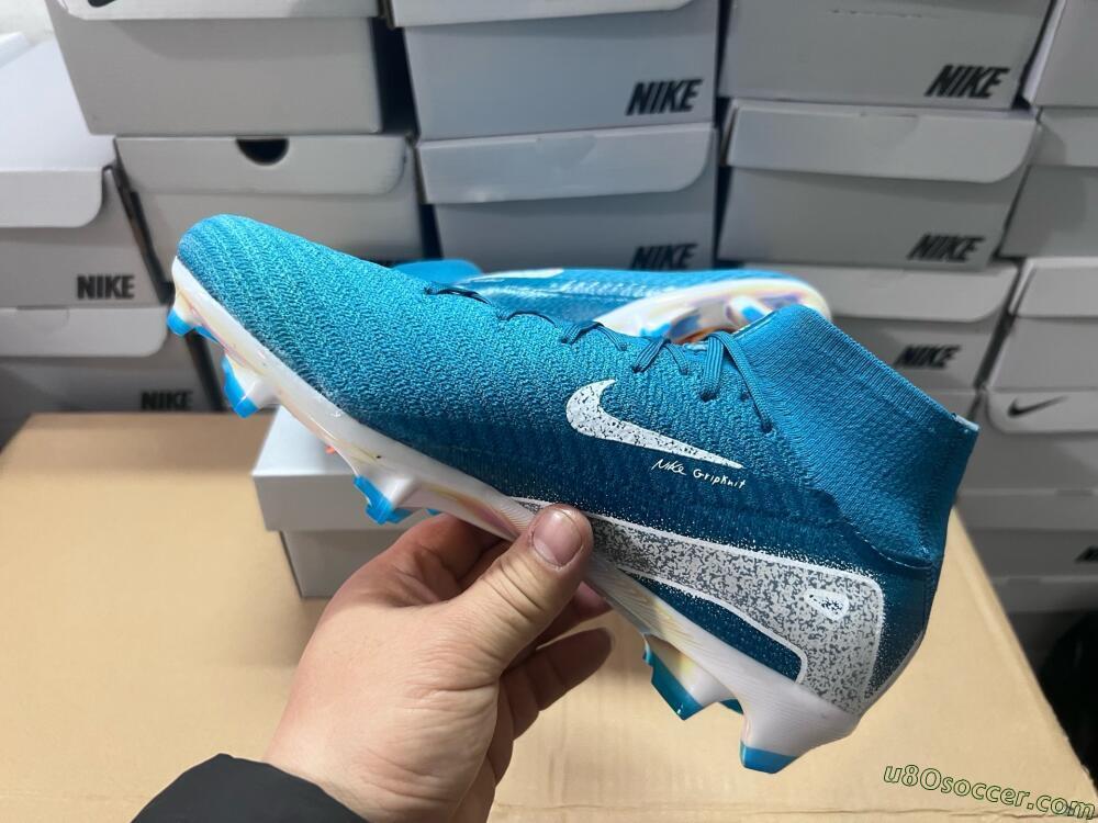 Nike Air Zoom Mercurial Superfly 10 Elite FG Firm Ground Soccer Cleats - Blue/White/Gold