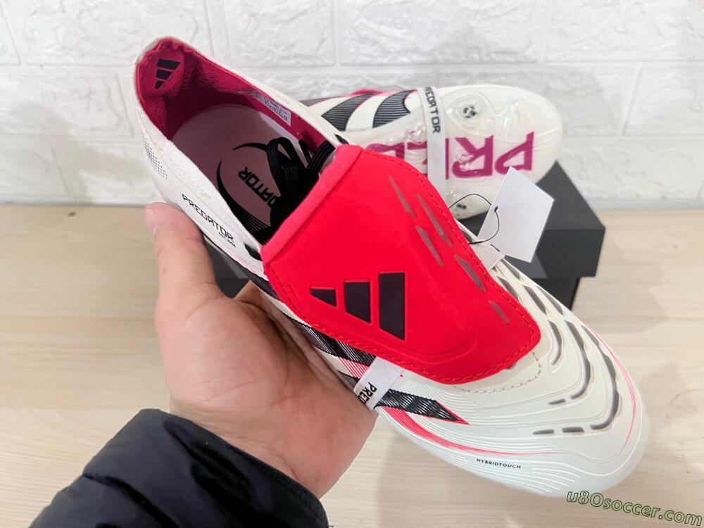 Adidas Predator Elite Foldover Tongue FG Firm Ground Soccer Cleats - Beige/Black/Red