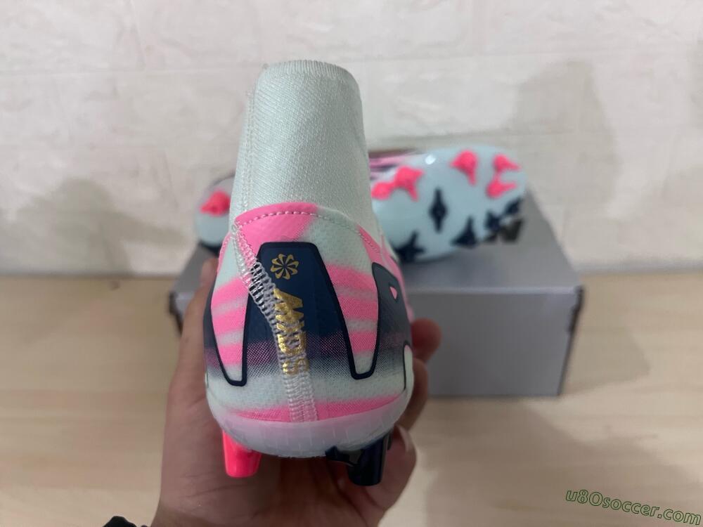Nike Air Zoom Mercurial Superfly 10 Elite AG Artificial Grass Soccer Cleats - Jade/Gold/Pink