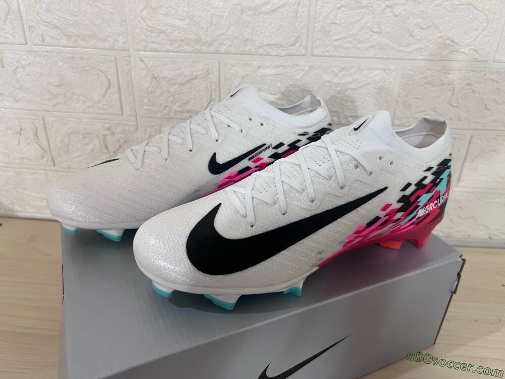 Nike Air Zoom Mercurial Vapor 16 Elite FG Firm Ground Soccer Cleats - White/Black/Red