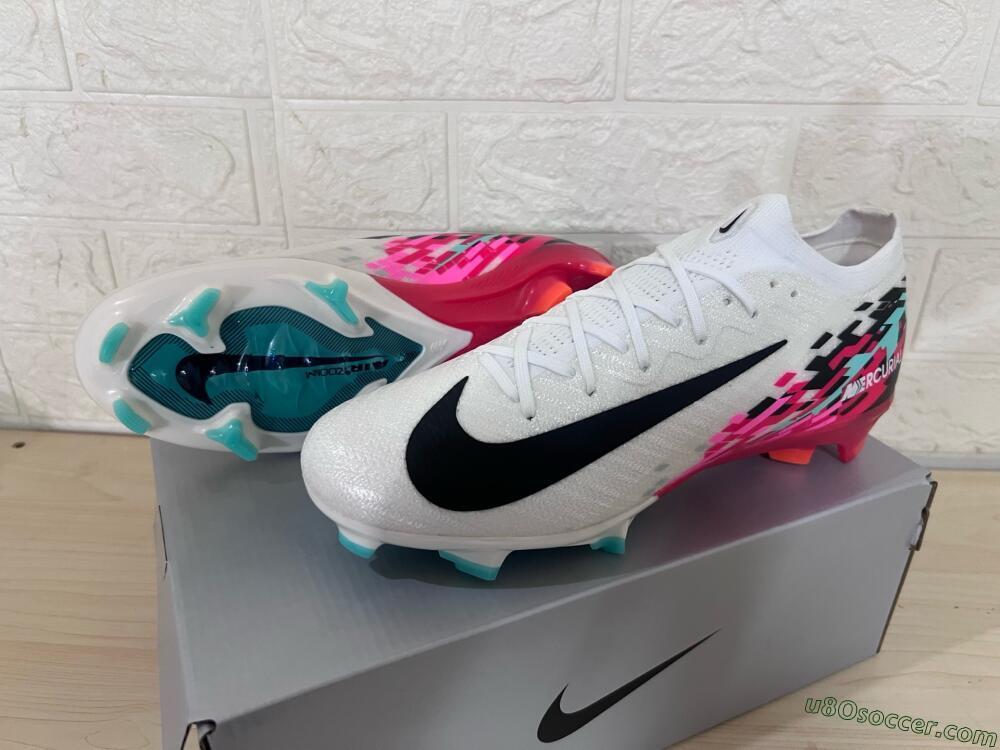 Nike Air Zoom Mercurial Vapor 16 Elite FG Firm Ground Soccer Cleats - White/Black/Red