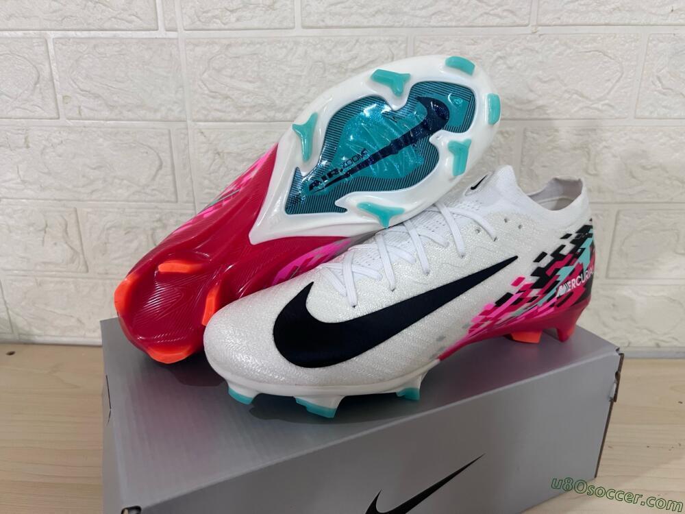 Nike Air Zoom Mercurial Vapor 16 Elite FG Firm Ground Soccer Cleats - White/Black/Red
