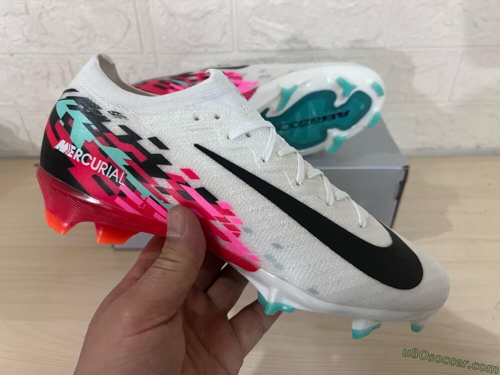 Nike Air Zoom Mercurial Vapor 16 Elite FG Firm Ground Soccer Cleats - White/Black/Red