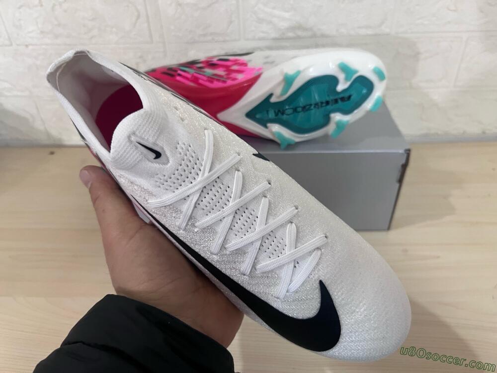 Nike Air Zoom Mercurial Vapor 16 Elite FG Firm Ground Soccer Cleats - White/Black/Red