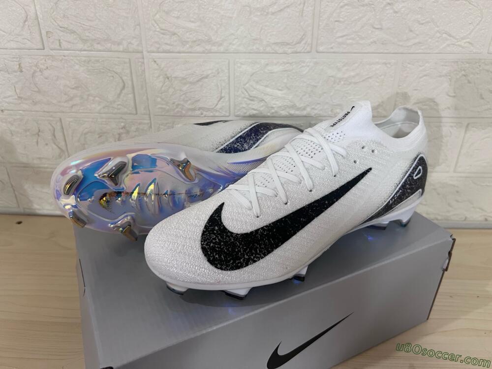 Nike Air Zoom Mercurial Vapor 16 Elite FG Firm Ground Soccer Cleats - White/Black/Blue/Gold