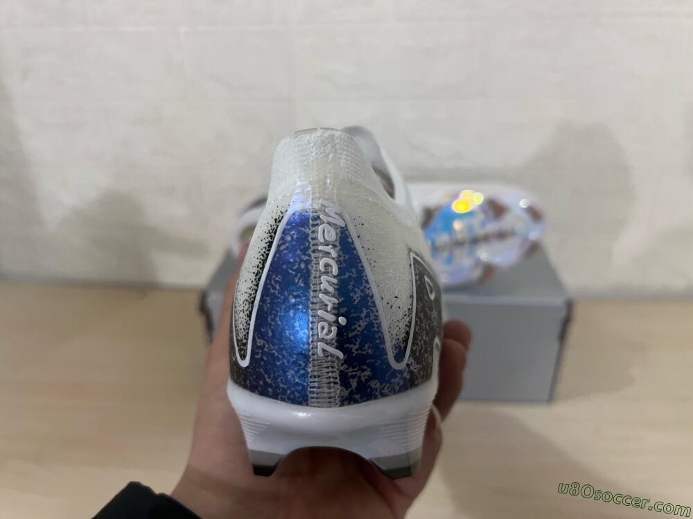 Nike Air Zoom Mercurial Vapor 16 Elite FG Firm Ground Soccer Cleats - White/Black/Blue/Gold