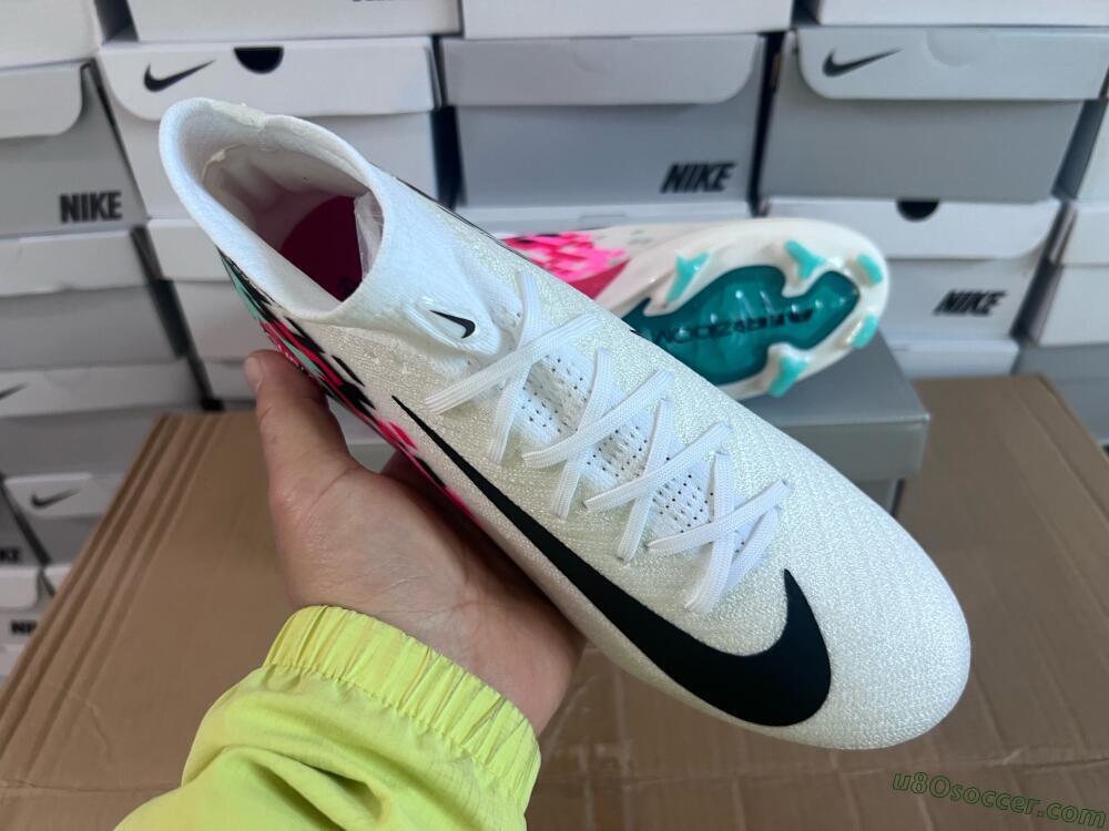 Nike Air Zoom Mercurial Superfly 10 Elite FG Firm Ground Soccer Cleats - White/Black/Red