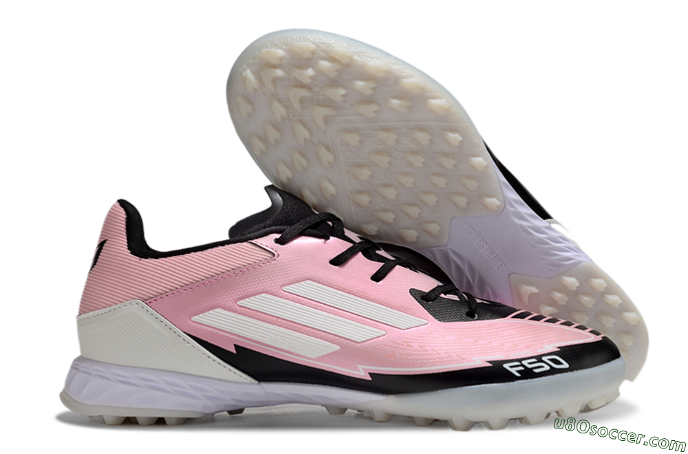 Adidas F50 Pro TF Artificial Turf Soccer Shoes - Pink/Black/White 1