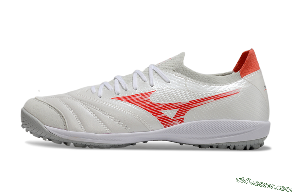 Mizuno Morelia Neo Sala TF Artificial Turf Soccer Shoes - Grey/Red/White 2