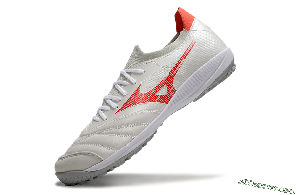 Mizuno Morelia Neo Sala TF Artificial Turf Soccer Shoes - Grey/Red/White 5