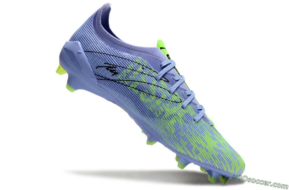 Puma Ultra 5 Ultimate FG Firm Ground Soccer Cleats - Blue/Yellow/Black 4