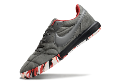 Nike Premier 2 Sala IC Indoor & Futsal Soccer Shoes - Grey/Black/Red