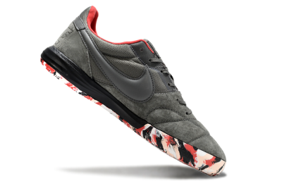 Nike Premier 2 Sala IC Indoor & Futsal Soccer Shoes - Grey/Black/Red