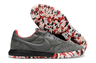 Nike Premier 2 Sala IC Indoor & Futsal Soccer Shoes - Grey/Black/Red