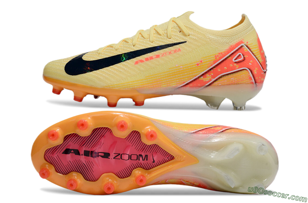 Nike Air Zoom Mercurial Vapor 16 Elite AG Artificial Grass Soccer Cleats - Yellow/Black/Red 0
