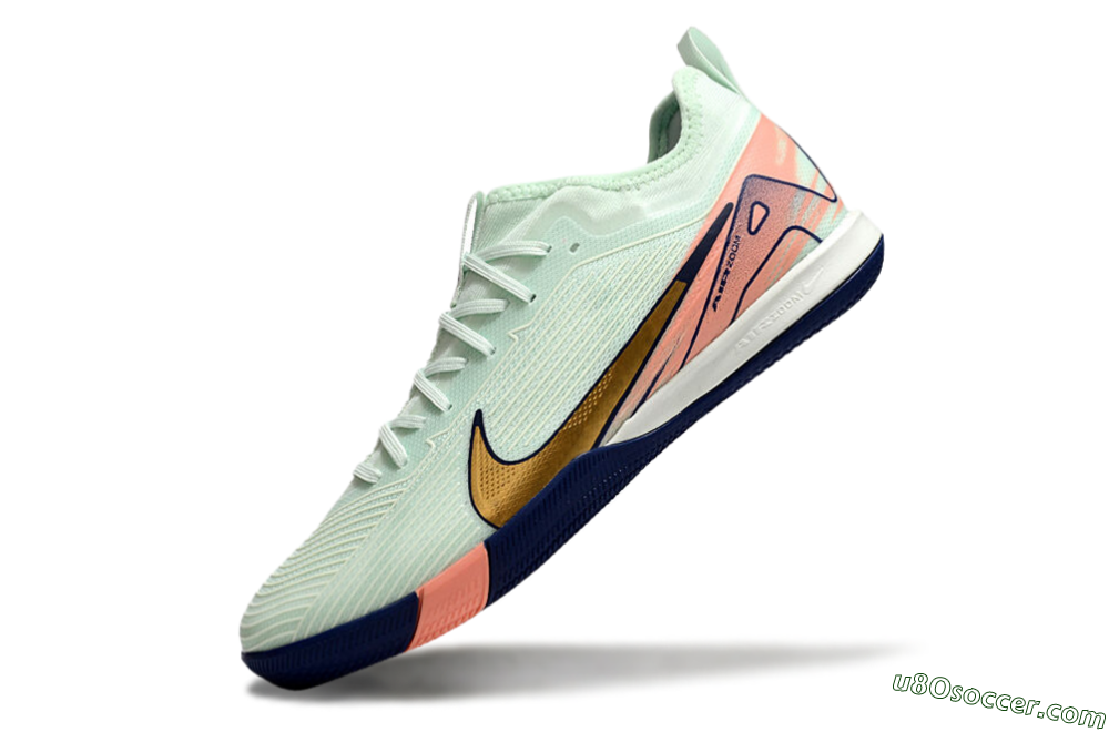 Nike Air Zoom Mercurial Vapor 16 Pro IC Indoor & Futsal Soccer Shoes - Jade/Gold/Pink 5