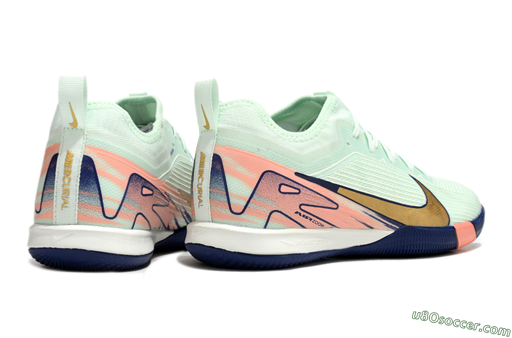 Nike Air Zoom Mercurial Vapor 16 Pro IC Indoor & Futsal Soccer Shoes - Jade/Gold/Pink 6