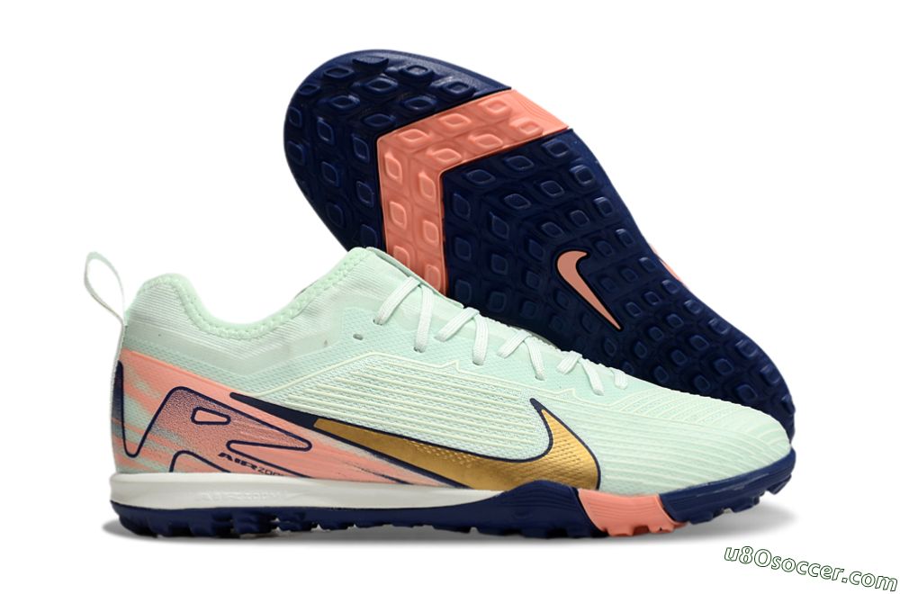 Nike Air Zoom Mercurial Vapor 16 Pro TF Artificial Turf Soccer Shoes - Jade/Gold/Pink 1