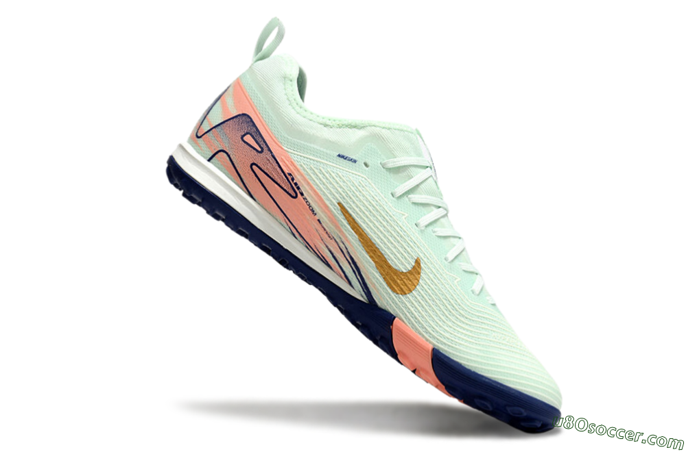 Nike Air Zoom Mercurial Vapor 16 Pro TF Artificial Turf Soccer Shoes - Jade/Gold/Pink 4